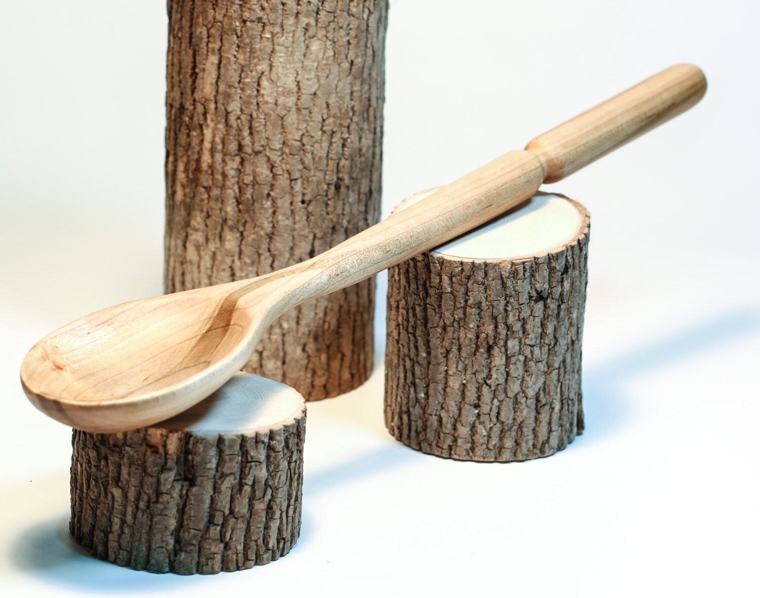 Rustic Handcrafted Maple Wooden Spoon Long Kitchen Spoons