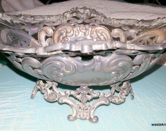 Vintage silver dish-retro