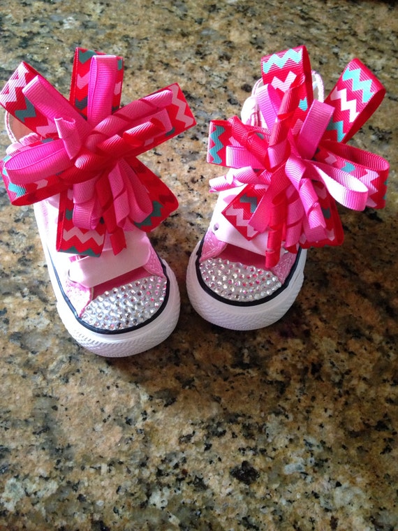Items similar to Pink Bling Party Converse on Etsy