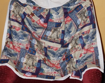 Large Patriotic lap blanket 44" x 55"