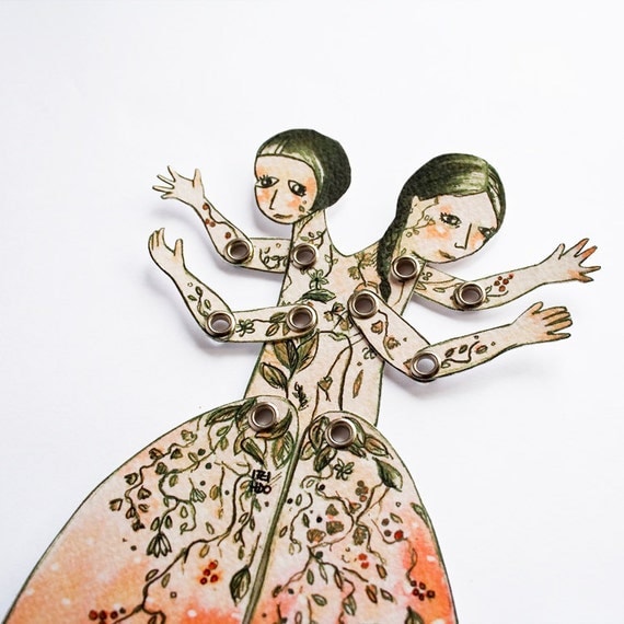 etsy paper dolls