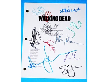 Walking Dead TV Script Screenplay Autographs Signed Andrew Lincoln, Steven Yeun, Frank Darabont, Robert Kirkman, Jon Bernthal, Emma Bell