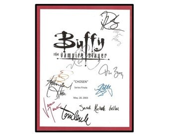 Buffy The Vampire Slayer Script "Chosen" Series Finale, Final Season 7, Episode 22, 144th Episode Signature Autograph Sarah Michelle Gellar