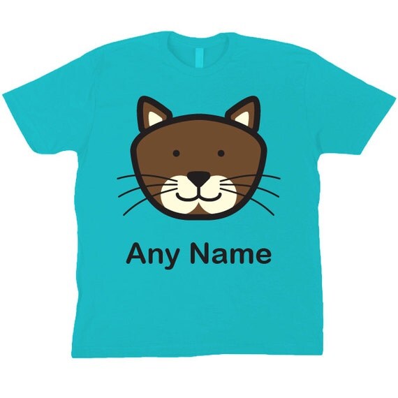 Personalised Cat Children's T-Shirt by RainbowPieClothing on Etsy