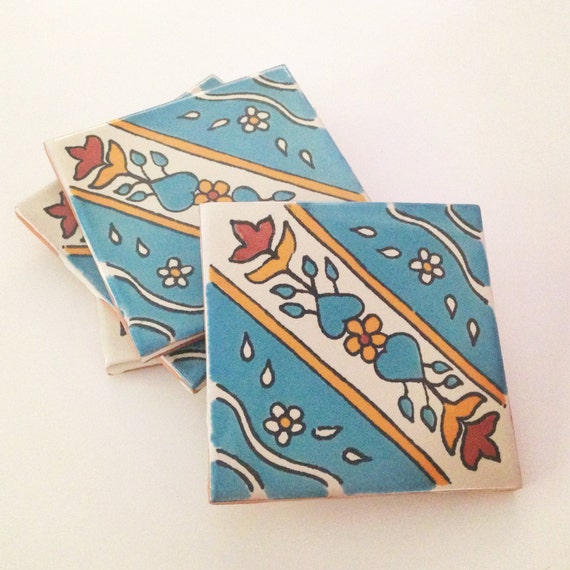 Set of 4 Spanish Tile Coasters