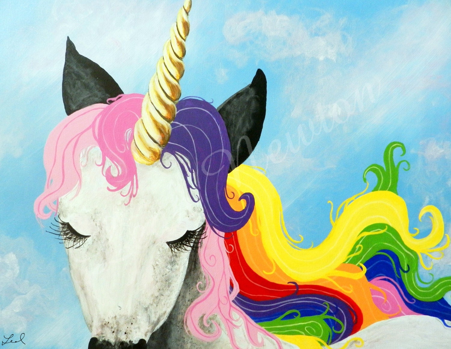 Rainbow Unicorn Giclée Art Print