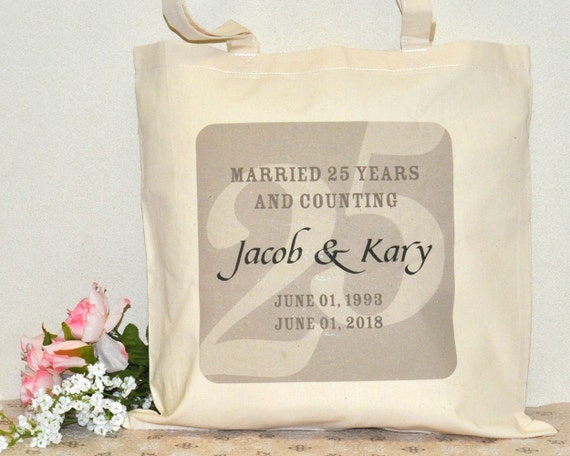 ... Anniversary Party Supplies, Wedding thank you gift bag favors, 25th