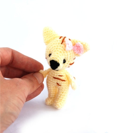 crochet cat little amigurumi cat miniature pet animal