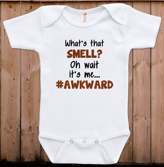 Funny baby clothes newborn baby clothes hashtag awkward gift