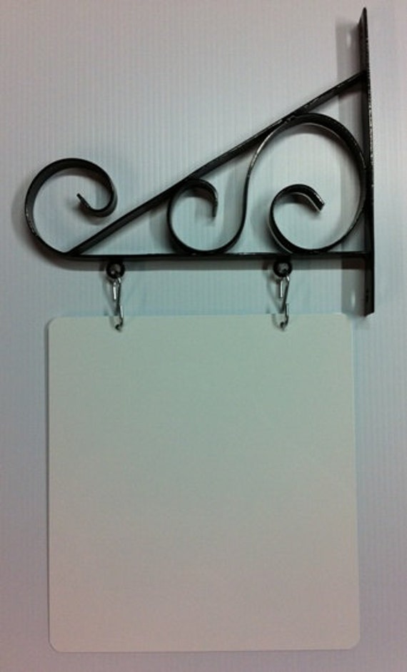Iron Scroll Hanging Sign Bracket includes 11 inch x by SignMachine