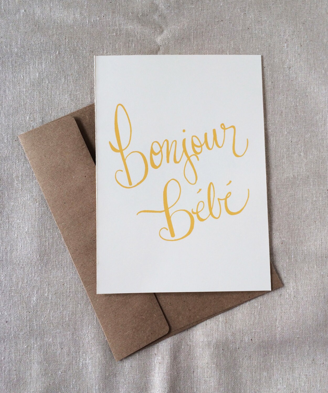 Bonjour Bebe Greeting Card by FaithsPaperie on Etsy