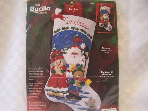 Plaid Bucilla Felt Stocking Kit 84943 Carolers