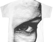T-SHIRT SALE - T shirt  - short sleeve t shirt - 100% cotton - Unisex - men's - woman's - black and white - art print
