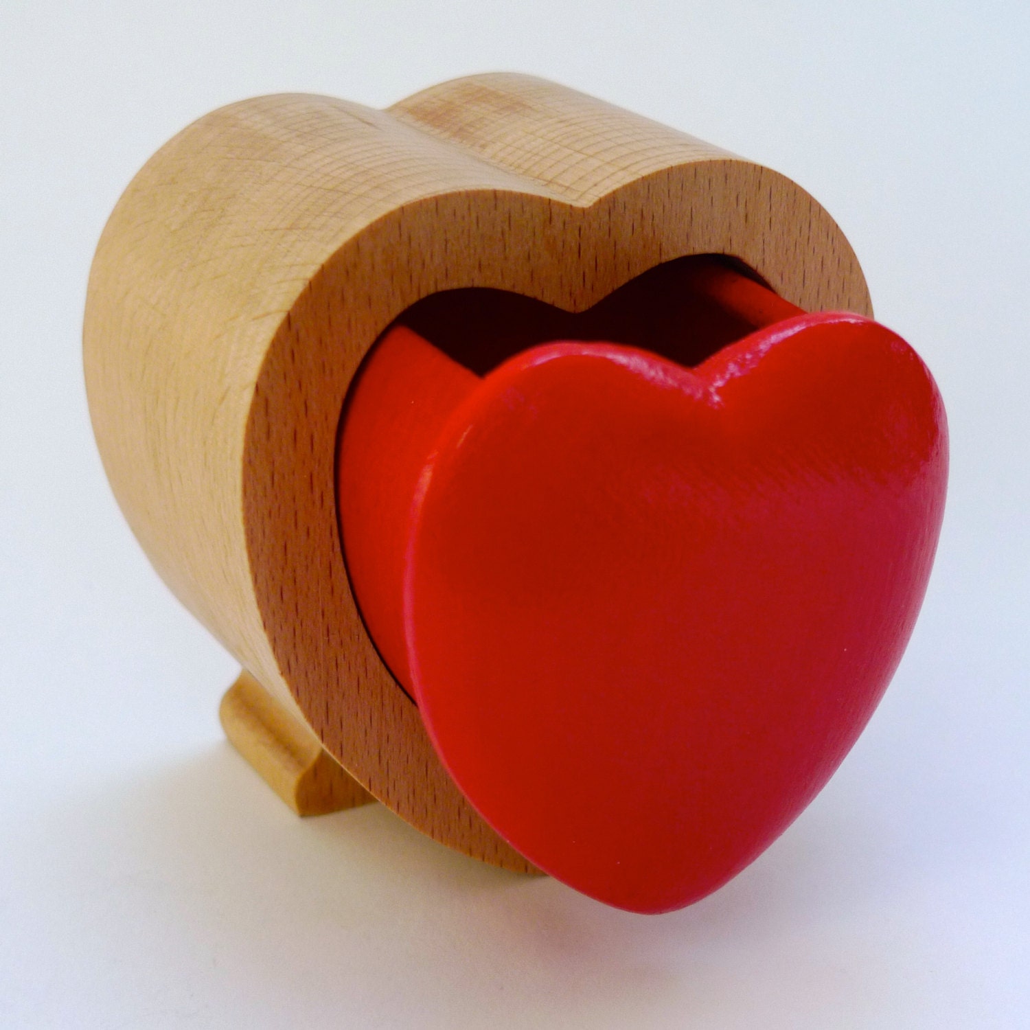 heart shaped jewellery box. small wooden box for jewelry.