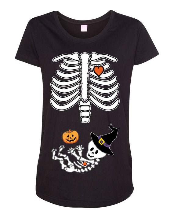 Halloween Baby Skeleton Maternity DT T-Shirt Tee by CityShirtsShop
