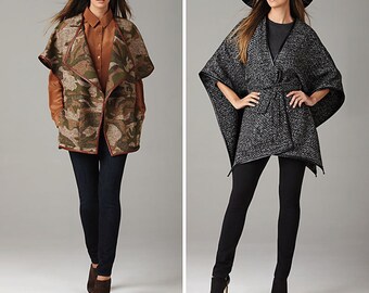 OUT of PRINT Simplicity Pattern 1281 Misses' Loose-Fitting Jackets, Cape with Belt and Capelet