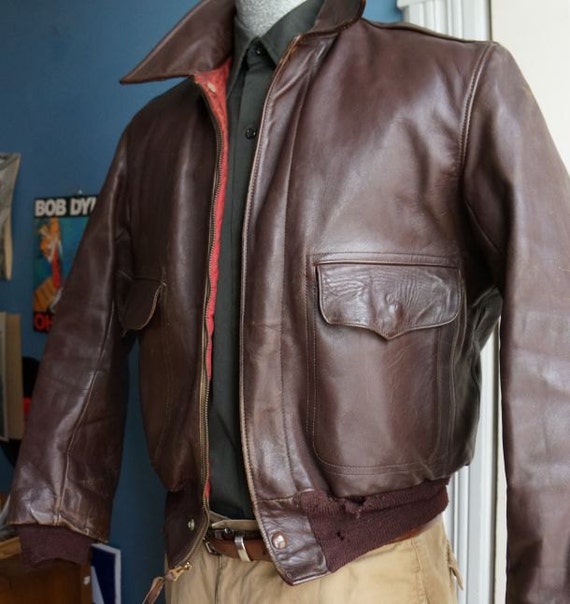 1950s Sears Hercules Horsehide Leather Jacket 36-38