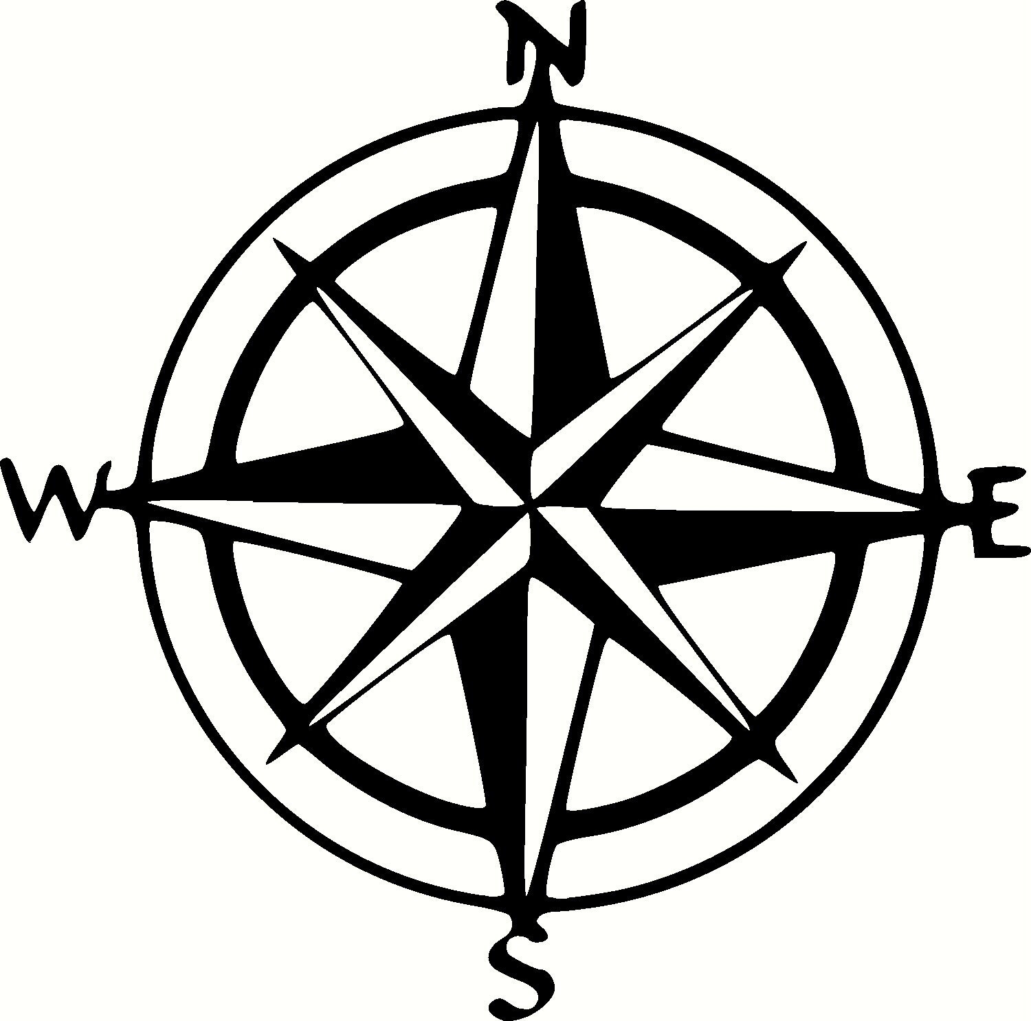 Compass Sticker Wall Art Vehicle Decal Off Road 