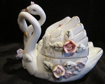 Popular items for swan candy dish on Etsy