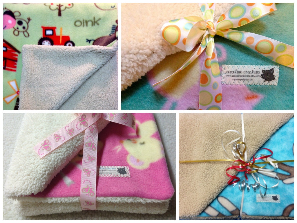 Mini pig rooting blanket top quality sherpa/faux