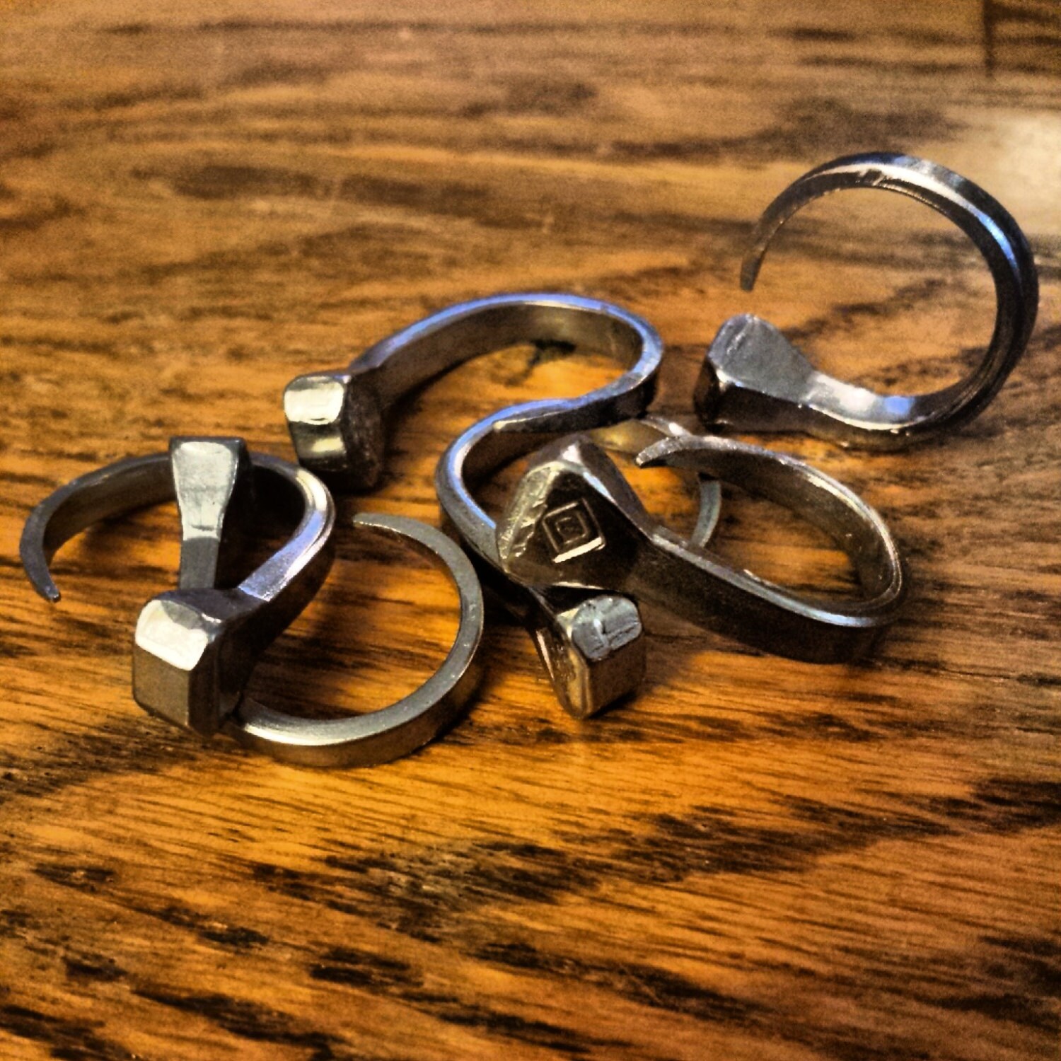 Real Horseshoe Nail Rings Horse Lovers Country by GildedBuck