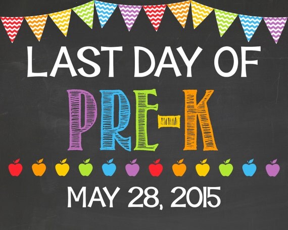 items similar to last day of school chalkboard poster