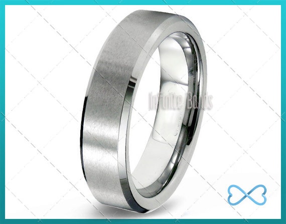 Titanium Wedding Band,Mens Wedding Band,Beveled Egde,Mens Ring,Custom ...