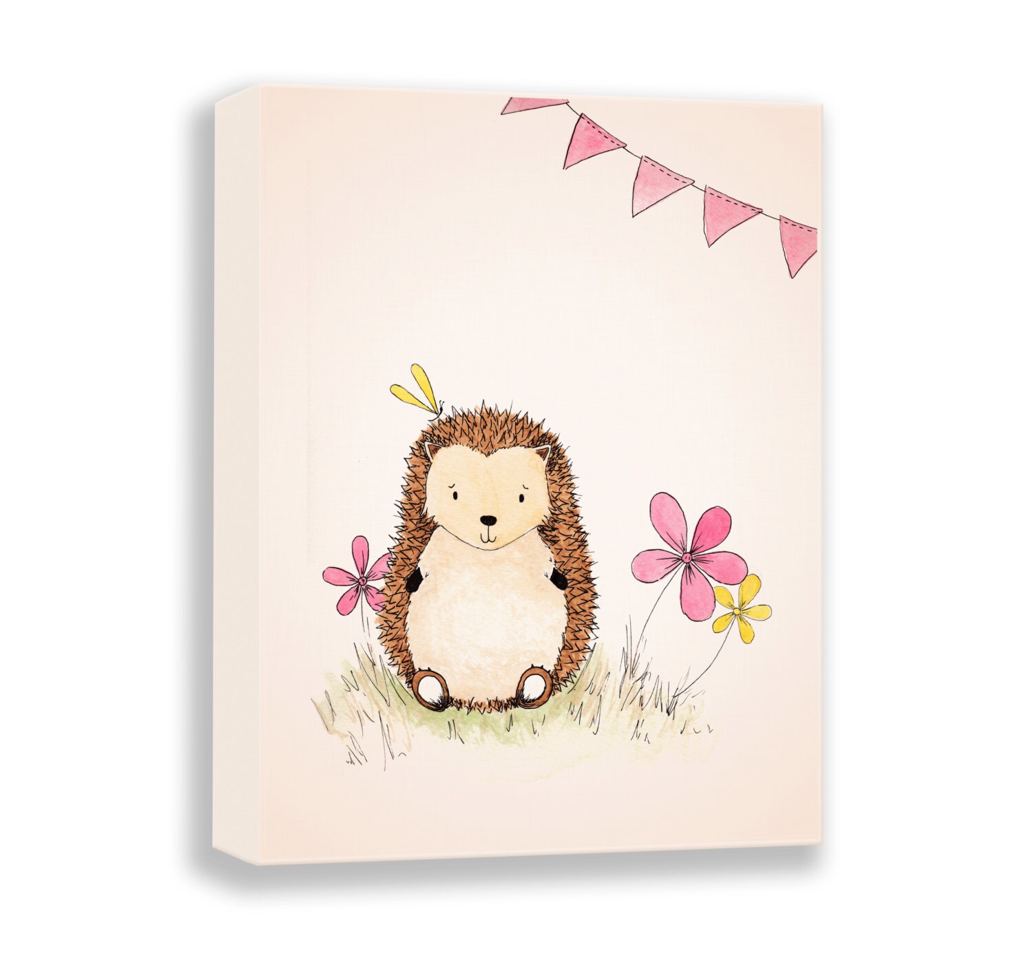 Hedgehog Canvas Woodland Nursery Art Nursery Decor Baby