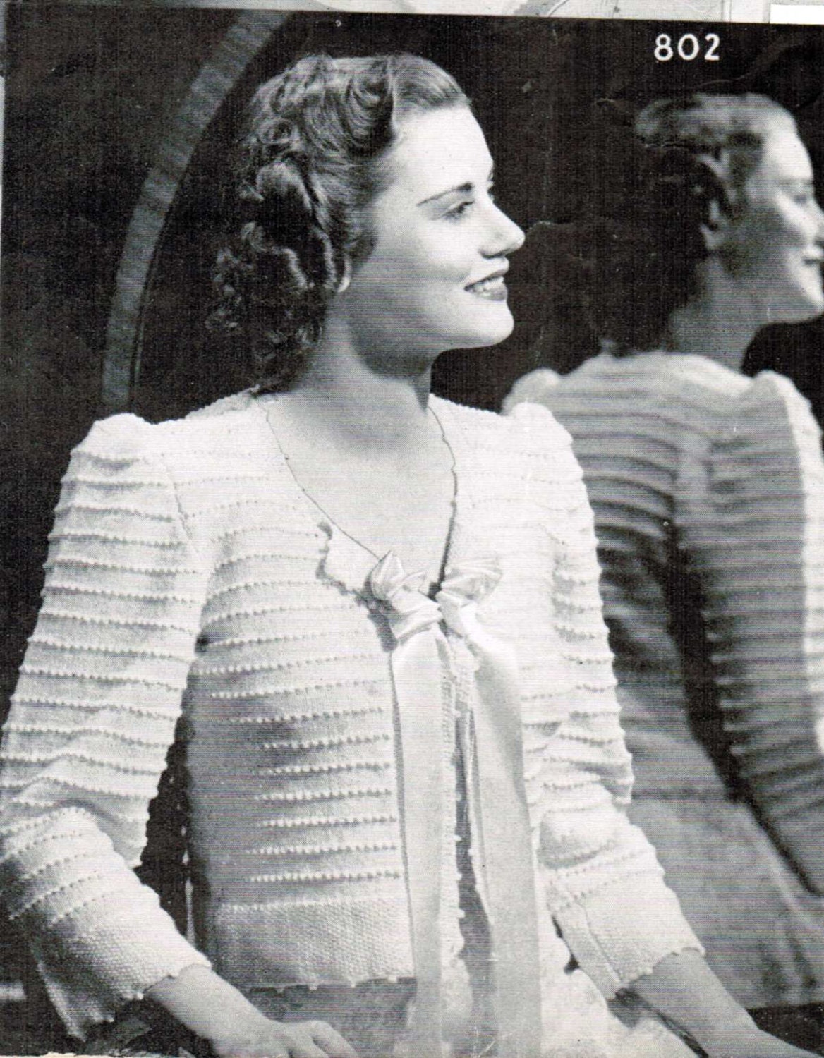 Womens Bed Jacket Knitting pattern PDF / Mad men vintage