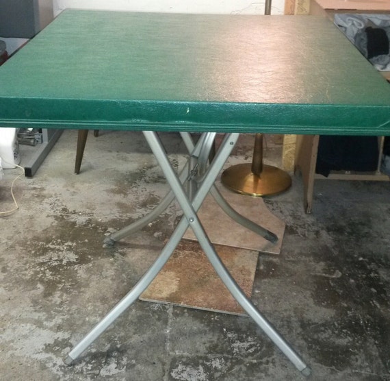 Vintage Tilt Top Combination Green Folding by MidCenturyMagicFinds