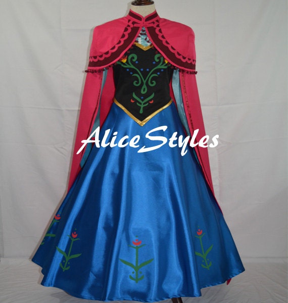 Disney Frozen Anna Dress Anna Cosplay Costume Dress by AliceStyles