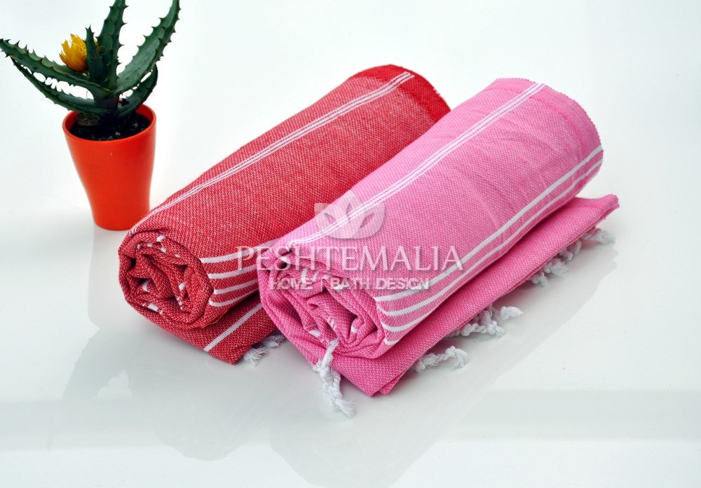 Turkish Beach Towel Beach Cover Up Towel 2pcs by PESHTEMALIA