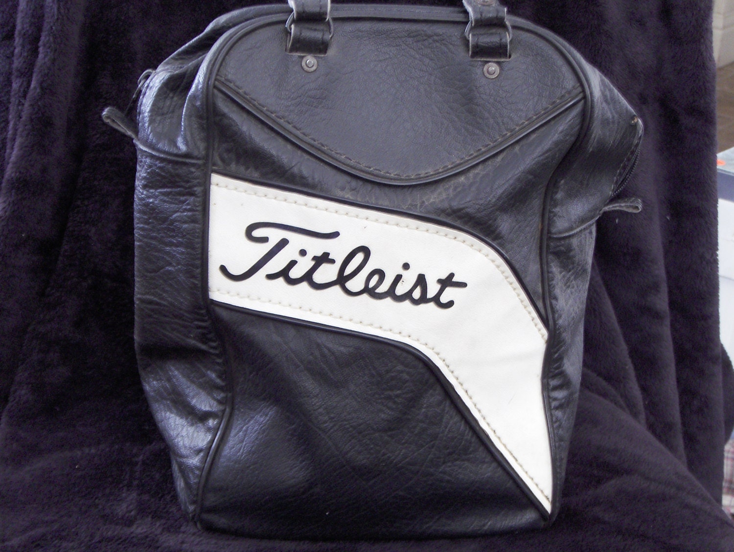 Vintage leather Titleist Golf Shag Bag Bag for