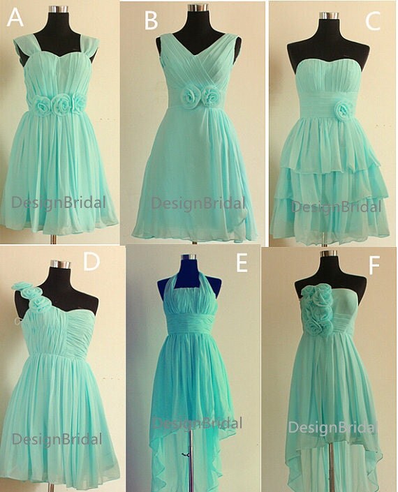 Items similar to 2014 NEW Sky Light Blue Rose Bridesmaid Dresses ...