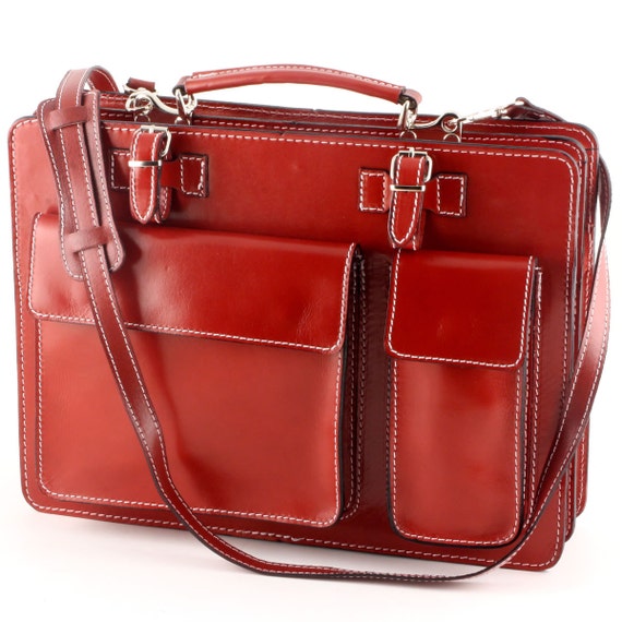 Genuine Leather Briefcase Made in Italy COT5021 by ContiofTuscany