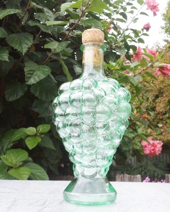 Download Vintage Italian Wine Bottle Green Glass Grape Cluster Bottle Yellowimages Mockups