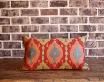Designer Flame Stictch Pillow Cover | Multi-colored