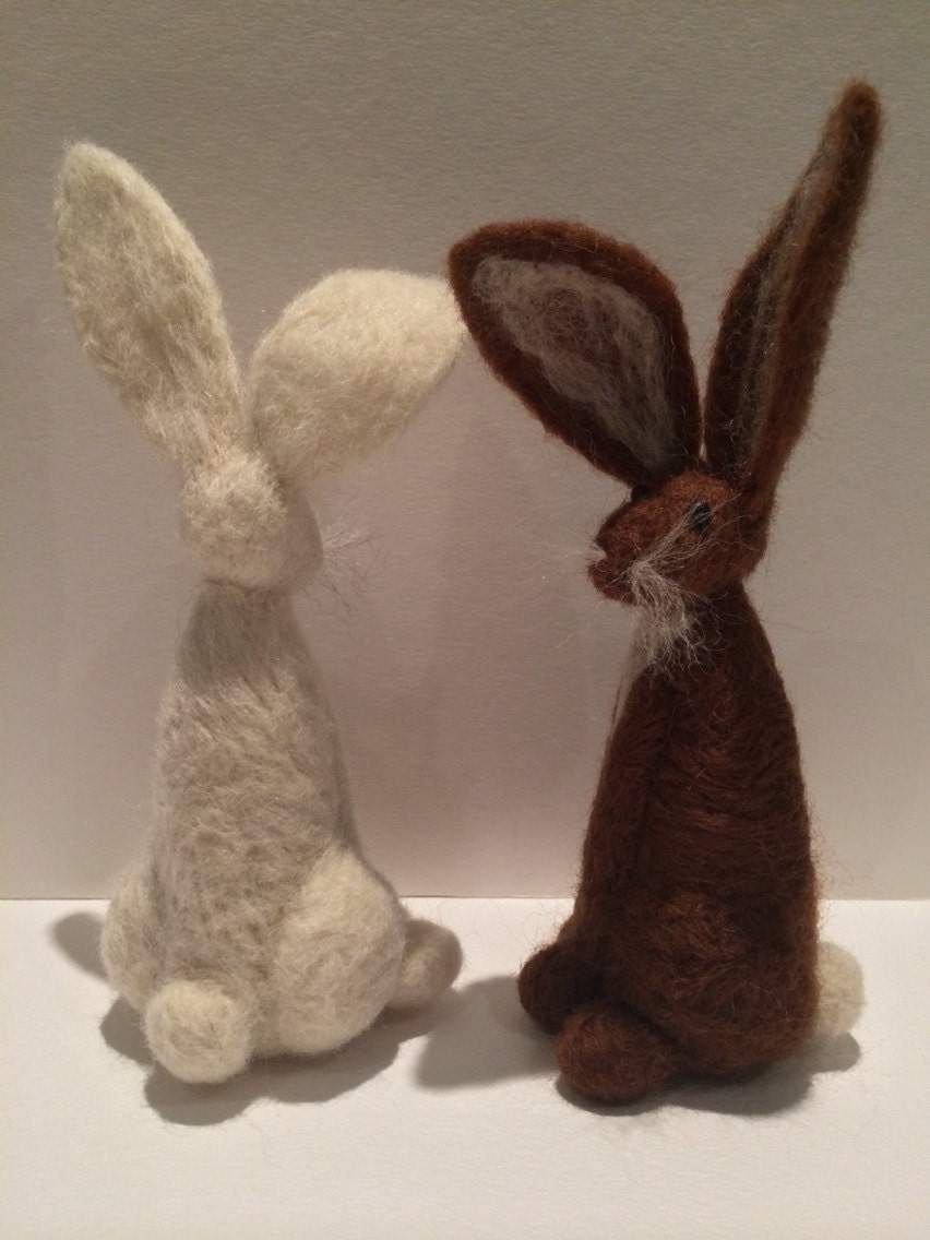 2 x needle felt hare kits special offer Starter kit