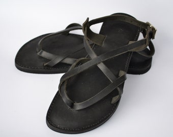 Glamour 75 Sandal Red Brown Leather