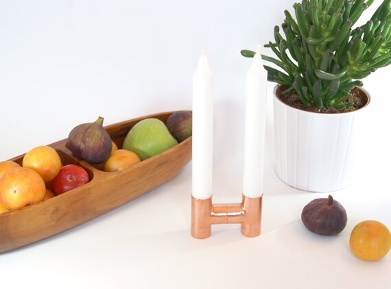 SKÍNA || Candleholder Copper 3 arms | CS 2-1 | Scandinavian, Industrial Design, Copper