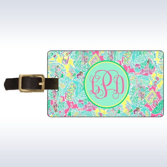 lilly luggage tag