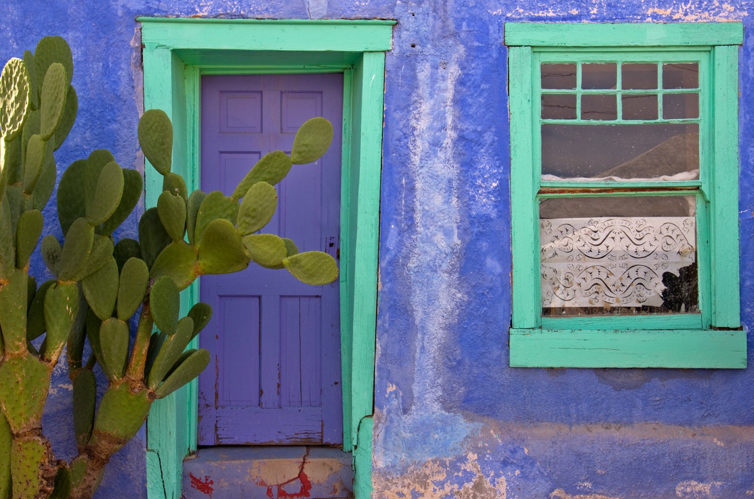 Southwest door | Etsy - Blue Door and Window Santa Fe Southwestern Adobe House southwest  architecture Prickly Pear Cactus, Charming Adobe Home, photo on canvas.