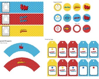 Popular items for super hero printable on Etsy