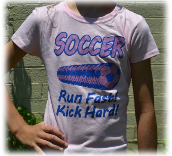 Soccer Shirt Girls Soccer Shirt Bling Shirt w/ Pink Soccer