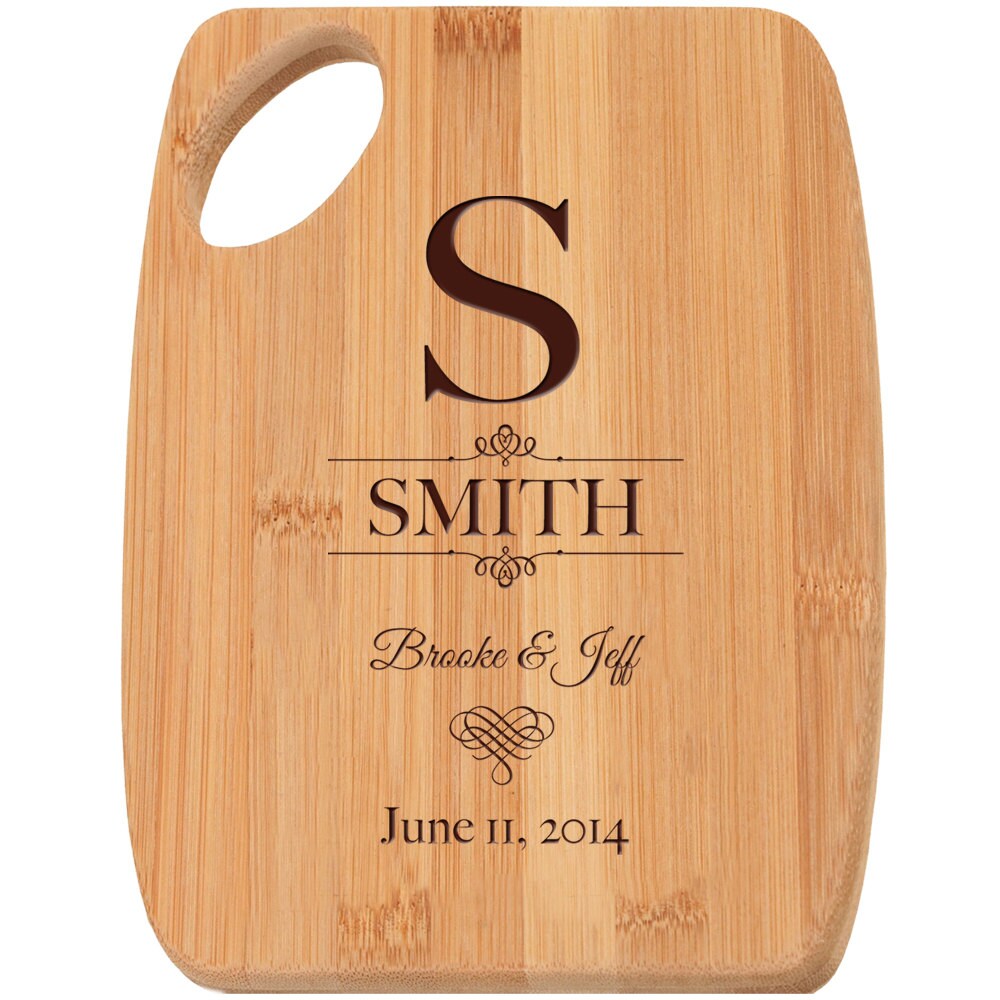 Personalized bamboo cutting board Custom by DaySpringMilestones