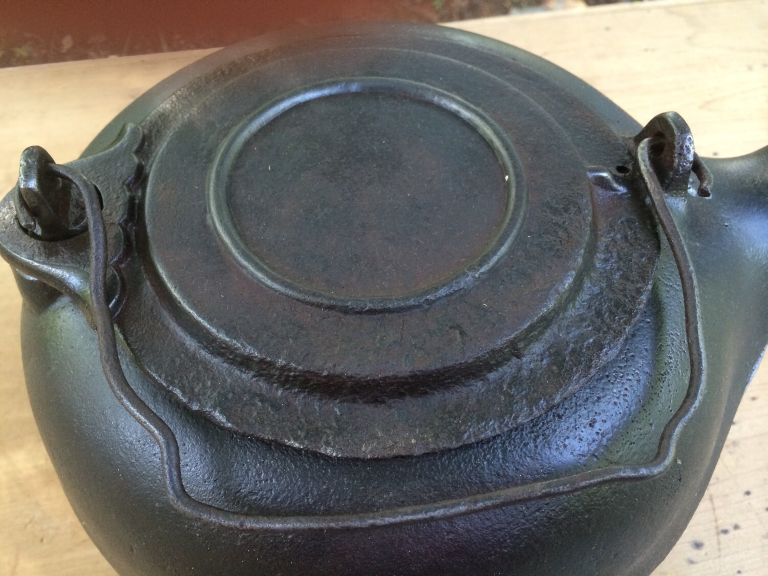 cast iron unmarked griswold tea kettle by JasperCountyVintage