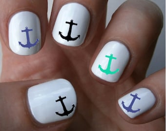 Blue Anchor Nail Art Decals Nail Stickers