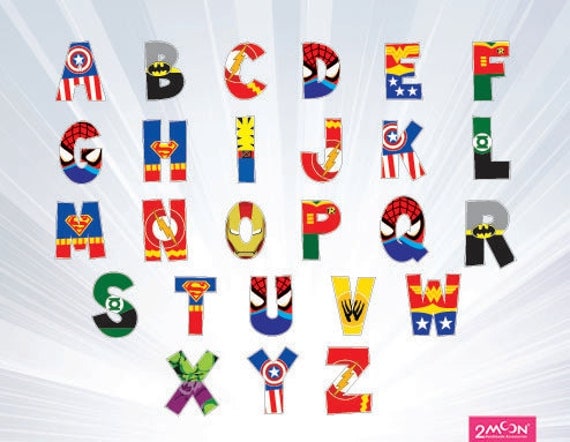 100+ Superhero Alphabet Printables yasminroohi graphic relating to Superhero Letters Printable identified as 100+ Superhero Alphabet Printables yasminroohi