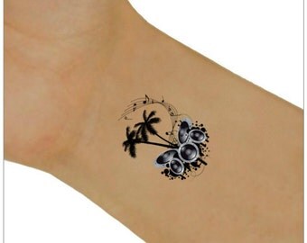 palm tree tattoo etsy palm tree tattoo etsy