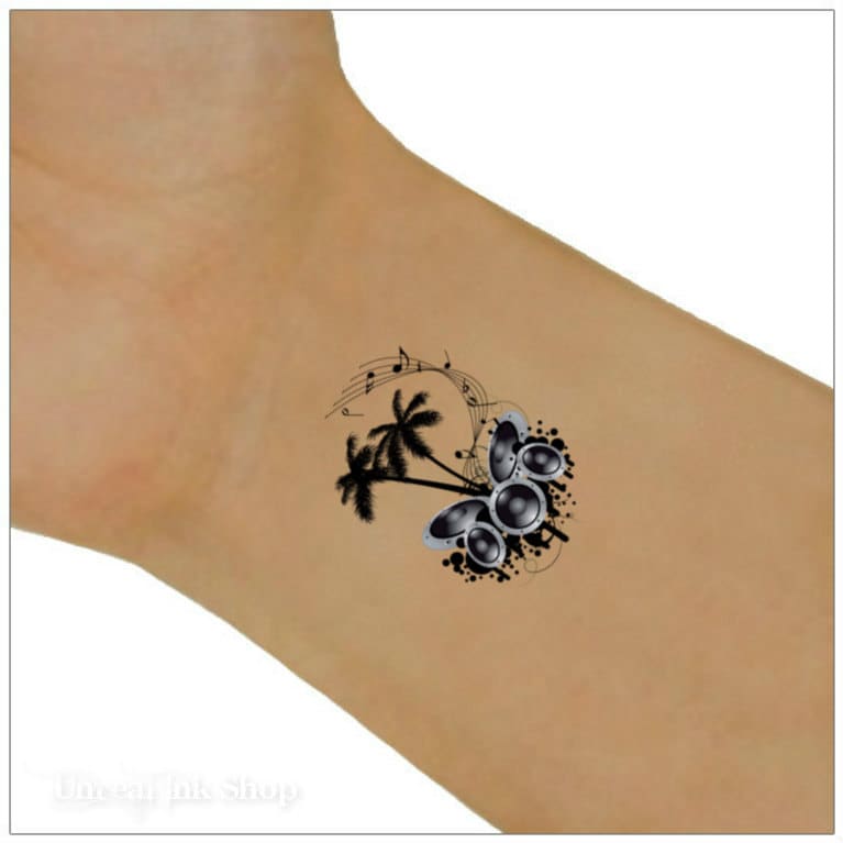 temporary tattoo music palm tree 2 wrist tattoos temporary tattoo music palm tree 2 wrist tattoos